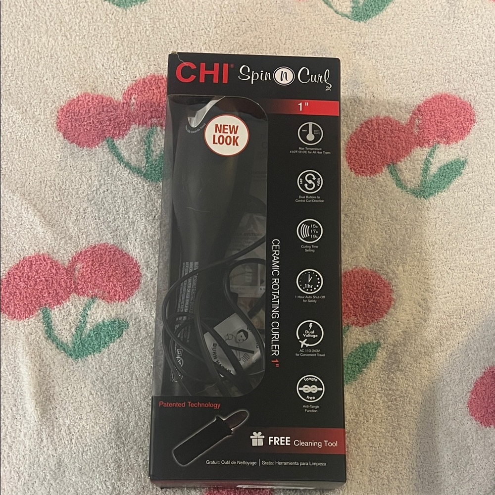 Spin N Curl Ceramic Rotating Curler - Black
